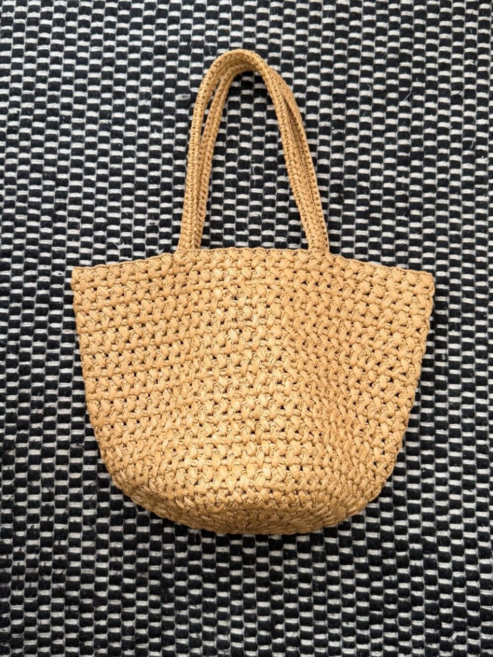 Orindima brand Woven Tote Bag with a Raffia-like Finish